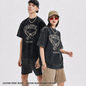 T-Shirt Oversize 100% Cotone 230 Gsm per Uomo, Stampa Digitale Personalizzata, Collo Tondo, Manica Corta, Vendita all'Ingrosso dalla Cina - Product Image 4