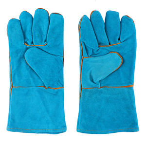High Quality Cow Split Leather Welding Gloves Cotton Liner Disposable Anti-Heat Gauntlet <strong>Cuff</strong> 14-inch Hand <strong>Arm</strong> Protection Gloves - Product Image 2