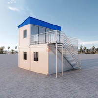 Maison en verre de luxe à 3 chambres et 2 salles de bain, en kit, type conteneur, à 2 étages, préfabriquée, amovible, appartement-conteneur, immeuble de bureaux