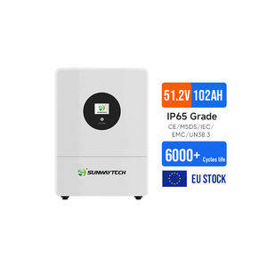 Baterías Lifepo4 de 51.2V 100 AH 5KWH de gran capacidad para energía de respaldo con interfaz de pantalla táctil inteligente - Product Image 1