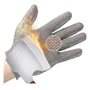 Gants <span class=keywords><strong>de</strong></span> protection en <span class=keywords><strong>maille</strong></span> d'acier pour boucher, résistants à la coupure - Product Image 5