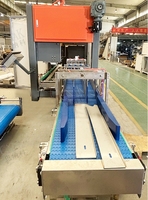 Ligne d'emballage automatique personnalisée pour boîtes de fromage, avec système de pose, emballage et scellage de cartons, contrôlée par PLC, pour emballages en plastique et métal de qualité alimentaire