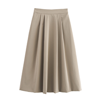 Jupe plissée sur mesure 100% polyester rétro taille haute décontractée grande taille pour femme