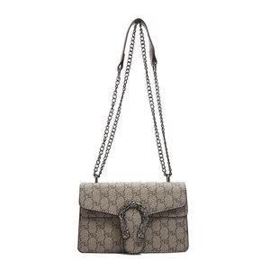 Bolso Bandolera de Diseño de Lujo LY para Mujer, con Patrón Geométrico Vintage, Cadena Simple, PU, Marca Famosa, Portátil para Uso Diario - Product Image 1