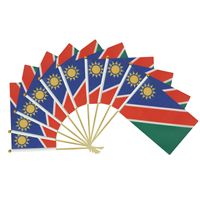 Drapeau de la Namibie à agiter à la main 14*21cm, vente en gros, succès mondial, avec tige en bois