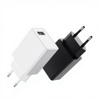 Pengisi daya ponsel Port USB tunggal, Adaptor bersertifikasi CE GS colokan EU 5Volt 2Amp, pengisi daya ponsel 5V 2A untuk Speaker