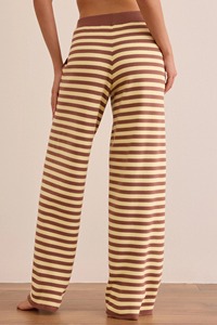 Set Due Pezzi Oversize <span class=keywords><strong>a</strong></span> Righe con Logo Personalizzato OEM, Maglione con Scollo <span class=keywords><strong>a</strong></span> Barca e <span class=keywords><strong>Pantaloni</strong></span> <span class=keywords><strong>a</strong></span> Gamba Larga per Donna - Product Image 5