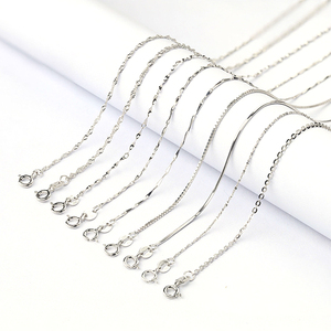 Simple inicial Moda Africana mujeres encanto cadenas de oro de plata esterlina cadena fina 925 collar de la joyería - Product Image 1