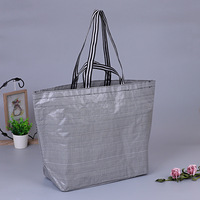 Sac en PP tissé laminé en forme de bateau, grande capacité, imperméable, avec poignée et logo imprimé, pour l'emballage personnalisé des courses – Fournisseur direct usine
