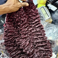 El mejor paquete de cabello crudo Extensiones de cabello humano vietnamita crudo Listo para enviar Venta al por mayor Cabello rizado birmano crudo PixieCurly rizado indio
