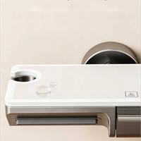 Ensemble de douche gris anthracite à affichage numérique, avec commandes à touches piano, fonction pluie, douchette à main et bidet
