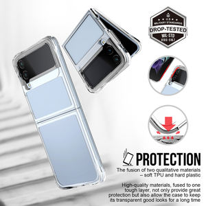 Pour <span class=keywords><strong>Galaxy</strong></span> <span class=keywords><strong>Z</strong></span> Flip 4 5 6 Transparent Hard PC Anti-knock Back Cover Case pour <span class=keywords><strong>Samsung</strong></span> <span class=keywords><strong>Galaxy</strong></span> <span class=keywords><strong>Z</strong></span> Flip 3 2 <span class=keywords><strong>5G</strong></span> Case Bumper Phone Shell - Product Image 5