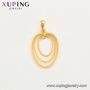 65813 <span class=keywords><strong>xuping</strong></span> Juego de Joyería de Oro de 1 Gramo, Estilo Indio, Aros y Colgante, Oro de Dubái de 24k para Mujer - Product Image 5