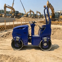 Rouleau compresseur hydraulique mini de 2 tonnes au meilleur prix pour travaux routiers en asphalte