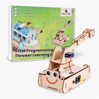 Juguete Educativo de Madera para Armar, Lanzador de Piedras Programable STEM, Kit de Aprendizaje con Placa Microbit para Microbit
