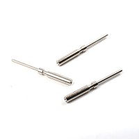 Pièces métalliques usinées CNC de précision, bornes en alliage de laiton moletées, contacts plaqués argent avec coupelle à souder pour assemblages de câbles