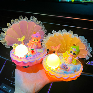 Mermaid <b>Night</b> <b>Light</b> Plastic LED Colorful Tap Control Round Battery Powered Kids Craft DIY Decor - Product Image 4