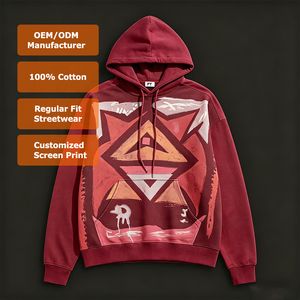 Sudadera con Capucha Vintage Lavada de 450GSM, Estampado Gráfico Personalizado, Estilo Desgastado, Corte Holgado, Felpa Francesa, Sudadera Lisa - Product Image 1