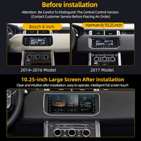 Pour Range Rover Sport 2014-2017, écran tactile Android 10,25 pouces, GPS intégré, CarPlay sans fil, navigation automatique DSP pendant 1 an