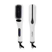 Fabrik preis Benutzer definiertes Logo Steam Haar glätter Kamm Professional Portable 2 In 1 Haar glättung bürste
