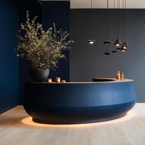 Mostrador de Recepción Extensible para Hotel, Oficina o Centro Comercial, Diseño Moderno en Blanco, Mueble Comercial con Frente de Plástico PETG - Product Image 4