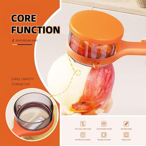 Lot de 3 éplucheurs de cuisine manuels multifonctions en acier inoxydable pour fruits et légumes, lame dentelée, écologiques, compatibles lave-vaisselle - Product Image 4