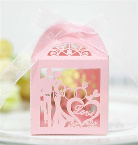 Adornos de fiesta de boda para novio, caja de Chocolate creativa con diseño de corte láser, recuerdos de boda, cajas de dulces, regalos - Product Image 3