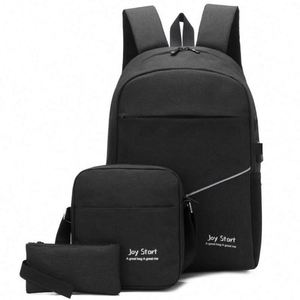 3 Pcs Set Nylon Fabric Business <b>Backpack</b> Large Capacity Shoulder Bag for Computer and Document - Product Image 2