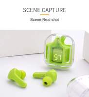 Earbud TWS Nirkabel Bluetooth 5.3 ENC Headset Gaming Olahraga Peredam Kebisingan Mikrofon Stereo dengan Layar LED