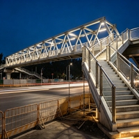 Puente Peatonal de Acero Prefabricado de Construcción Rápida con Estructura de Acero Temporal
