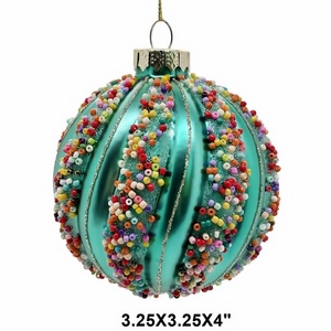 Adorno de Vidrio en Forma de Cebolla con Diseño de Espiral Azul Pavo Real de Inspiración Vintage, Artesanía de Vidrio Hecha a Mano para Decoración Festiva del Hogar, Venta al Por Mayor - Product Image 2