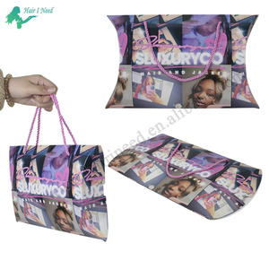 Thấp moq tùy chỉnh thiết kế bóng mờ kết thúc thanh lịch tóc giả tóc bó bao bì lưu trữ Gối hộp giấy sang trọng giấy Gối hộp - Product Image 5