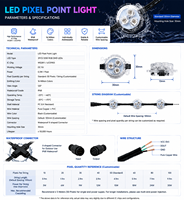 Luces LED de píxeles direccionables RGB, cadena de luces LED de Navidad, sistema de luces permanentes para decoración del hogar, luces puntuales