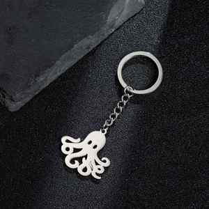 Trendy Octopus Animal Stainless Steel Keychain for <b>Men</b> <b>Keyring</b> Bag Charm Key Chain Jewelry llaveros Para Hombre - Product Image 4