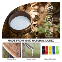 Más Vendido, Bandas de Resistencia de Látex 100% Natural para Ejercicio Físico y Deportivo, Juego de 5 Mini Bandas de 25 cm de Largo