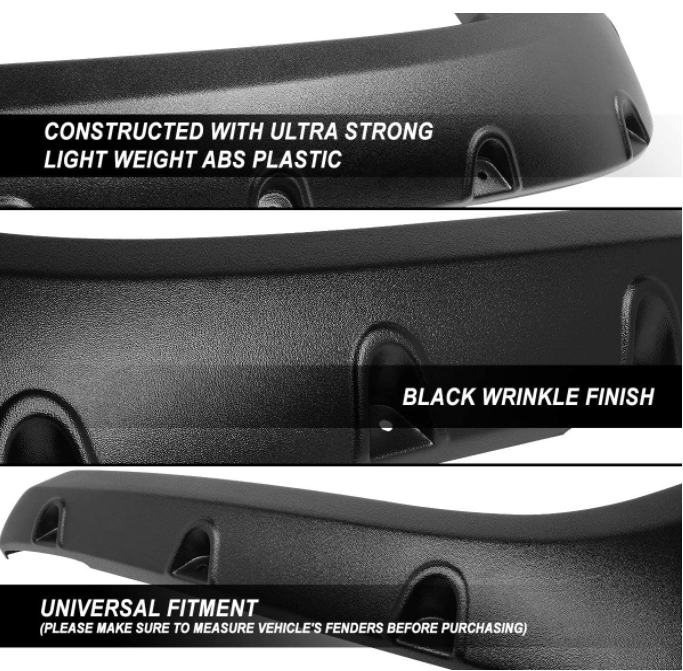Fender Flares Crackproof Car Wheel Eyebrow Protector Off Road Bumpers For Toyota