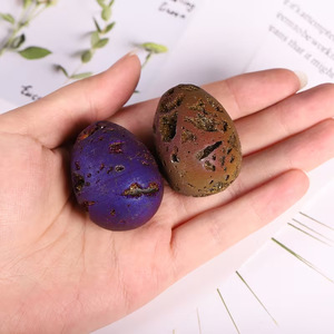 Œuf en sphalerite arc-en-ciel poli de haute qualité, ornement en cristal, sculptures tendance pour la décoration et les cadeaux (vente en gros) - Product Image 4