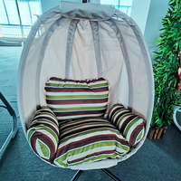 Fauteuil suspendu en forme d'œuf, chaise de jardin moderne en PE et métal, décontractée, pour patio, balcon, cour, parc, mobilier d'extérieur personnalisable