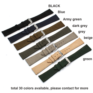 Bracelets de montre en <span class=keywords><strong>cuir</strong></span> suédé vintage sur mesure OEM, 20 mm, adaptés à différents types de montres - Product Image 6