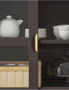 Bestseller Boerenhuis Bladsvormig Modern Licht Luxe Meubilair Ladekast Messing Handvat Keuken Garderobe Ladeknop Messing Deurknop - Product Image 5