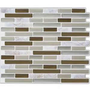 2024 cao cấp vỏ và dính tường gạch 3D tự dính dán cho nhà bếp phòng tắm backsplash