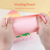 Jouet Squishy Pêche de Simulation à Remontée Lente, Balle à Presser Fruitée, Texture Douce Maltose, TPR, Unisexe, Anti-Stress, Jouet de Décompression