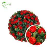 Vente en gros de plantes artificielles en plastique de haute qualité, boule topiaire d'herbe, décoration intérieure et extérieure de fleurs artificielles