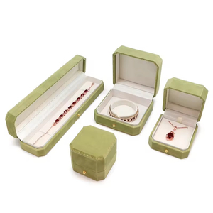 Wholesale Square Bangle Jewelry Packaging Set <b>Box</b> Simple Luxurious Modern <b>Ring</b> Pendant Bracelet Matcha Green Fine Gift Boxes - Product Image 4