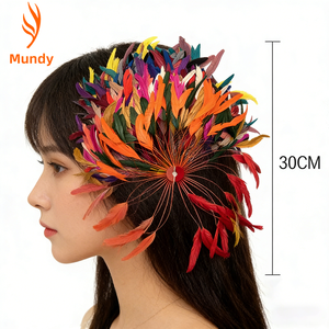 Eco-Friendly Coque Feather Fringe for DIY Crafts,Clothing&amp;Aromatherapy <strong>Diffuser</strong>,Carnival,Bridal Hairpieces&amp;Gift Wrapping Decor - Product Image 6