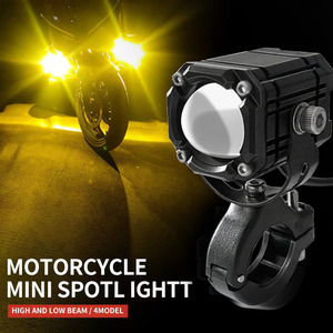 Phares <span class=keywords><strong>LED</strong></span> TCYATO 12V-85V, adaptés aux motos sportives et aux voitures, phares à clignotement 4 couleurs, niveau IP68 - Product Image 3