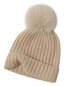 Bonnets unisexes en <span class=keywords><strong>cachemire</strong></span> épais et chaud avec propre logo Bonnets en laine et <span class=keywords><strong>cachemire</strong></span> tricotés avec <span class=keywords><strong>pompon</strong></span> - Product Image 4