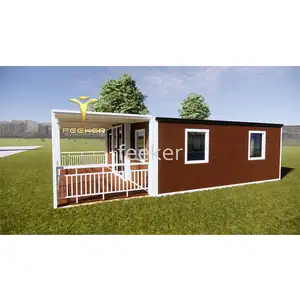 Customized Mobile Container Home With PU Sandwich Panel Prefab Houses And Bright Steel Modular Flat Pack Tiny House