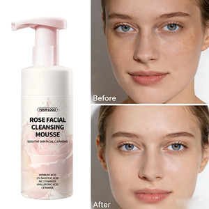Espuma Limpiadora de Aminoácidos con Rosa para <span class=keywords><strong>Piel</strong></span> <span class=keywords><strong>Seca</strong></span>, Hidratante Facial, Blanqueadora, <span class=keywords><strong>Limpiador</strong></span> Profundo de Poros - Product Image 1
