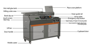 <span class=keywords><strong>A4</strong></span> hoàn hảo chất kết dính Máy EVA keo máy tính ràng buộc phía trước C50 - Product Image 4
